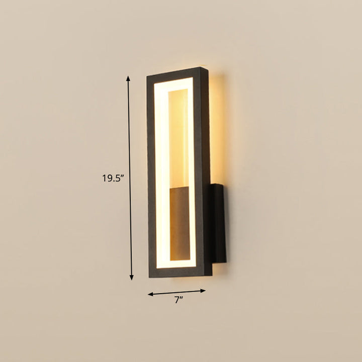 Minimalismus Rechthoek Wand Sconce Verlichting Metaal Entree LED Wandmontage Licht Fixture