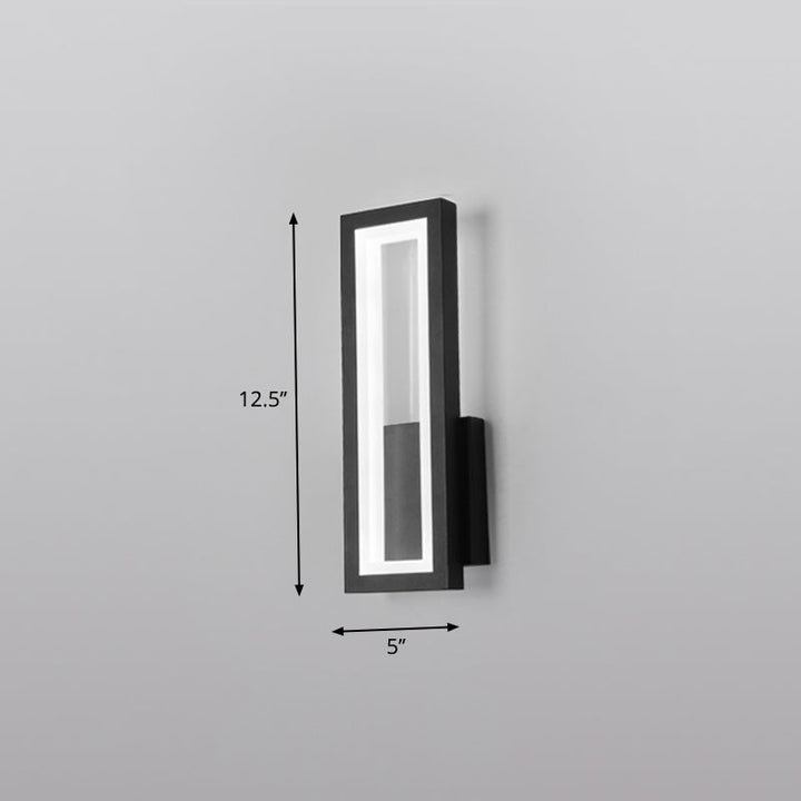 Minimalismus Rechthoek Wand Sconce Verlichting Metaal Entree LED Wandmontage Licht Fixture