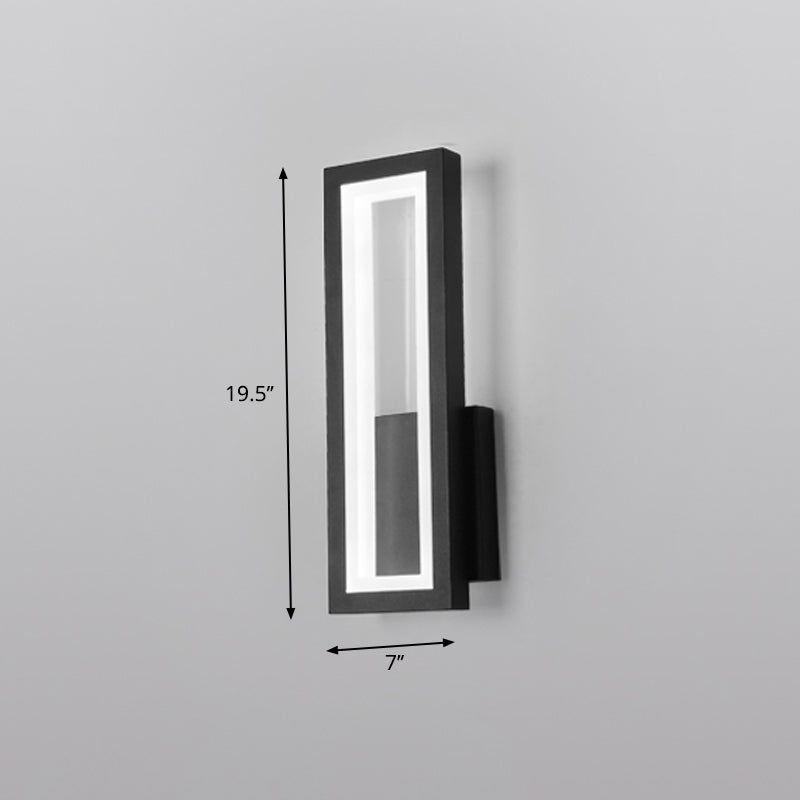 Minimalismus Rechthoek Wand Sconce Verlichting Metaal Entree LED Wandmontage Licht Fixture