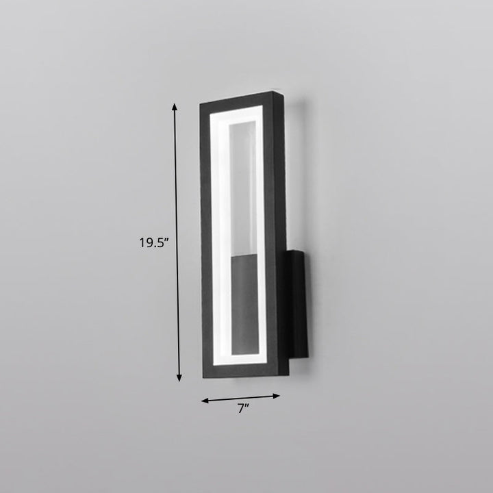 Minimalismus Rechthoek Wand Sconce Verlichting Metaal Entree LED Wandmontage Licht Fixture