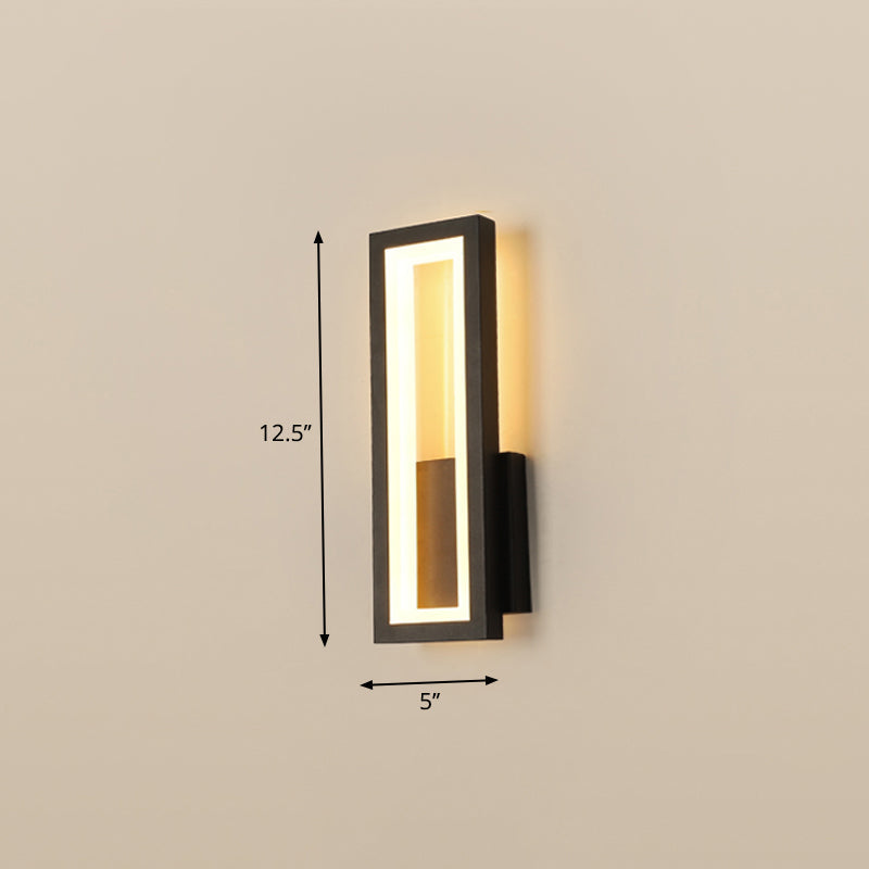 Minimalismus Rechthoek Wand Sconce Verlichting Metaal Entree LED Wandmontage Licht Fixture