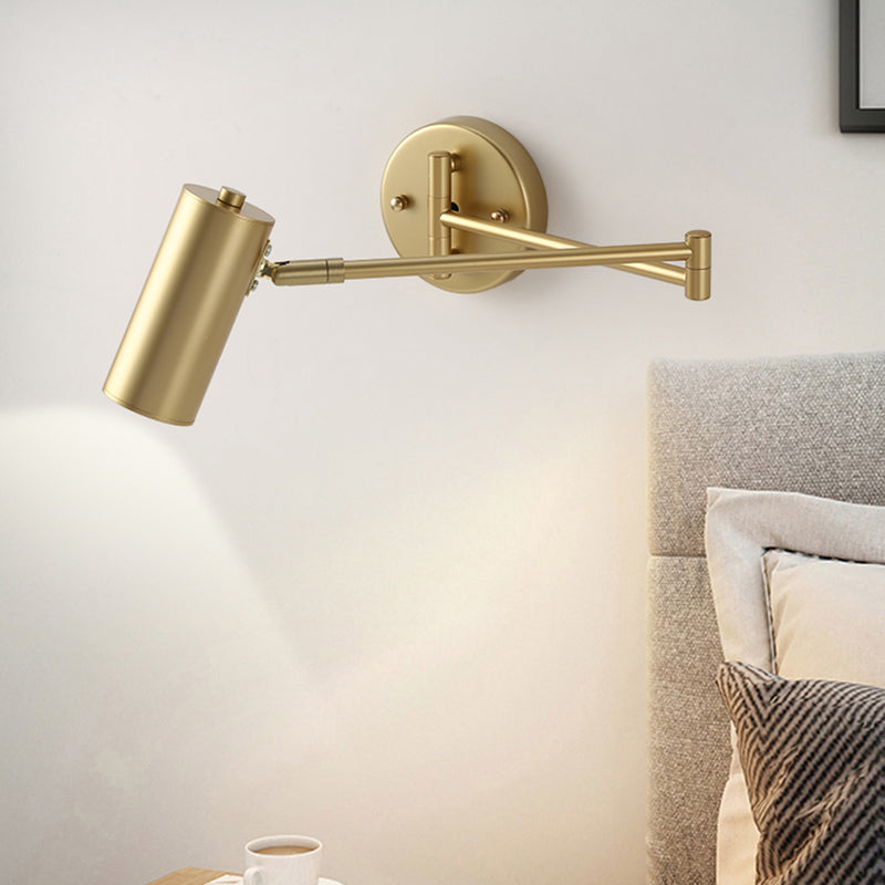 Tubular Nachtkastje Wandmontage Lezenlamp Metaal 1 Gloeilamp Postmoderne Wandlamp met uittrekbare Arm