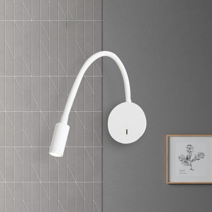 Verstelbare Cilinder Leeslamp Wandlamp Hedendaagse Silicone en Metaal LED Zwart/Wit Wandlamp