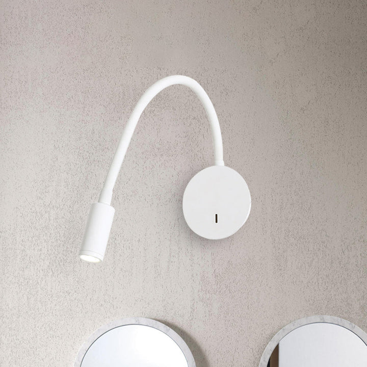 Verstelbare Cilinder Leeslamp Wandlamp Hedendaagse Silicone en Metaal LED Zwart/Wit Wandlamp