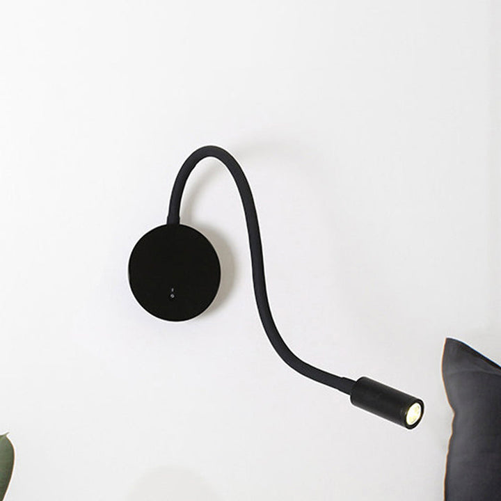Verstelbare Cilinder Leeslamp Wandlamp Hedendaagse Silicone en Metaal LED Zwart/Wit Wandlamp