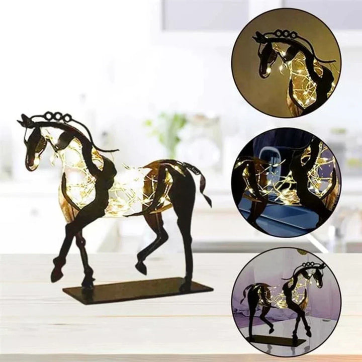 Pferd sculpture - AdonisMetal - Rustieke elegantie - Tijdloos decoratiestuk