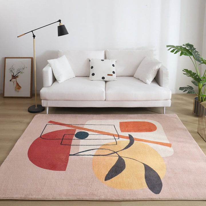 Arosta | Multikleuren Woonkamer Tapijt Westerse Handgedrukte Area Tapijt Synthetisch Antislip Vloerkleed Huisdiervriendelijk voor Binnen Tapijten