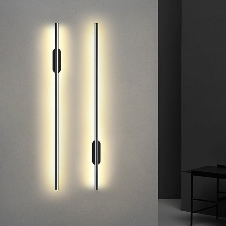 Zwarte Rod LED Wandlamp Licht Eenvoudige Stijl Metaal Wandlamp Licht voor Woonkamer