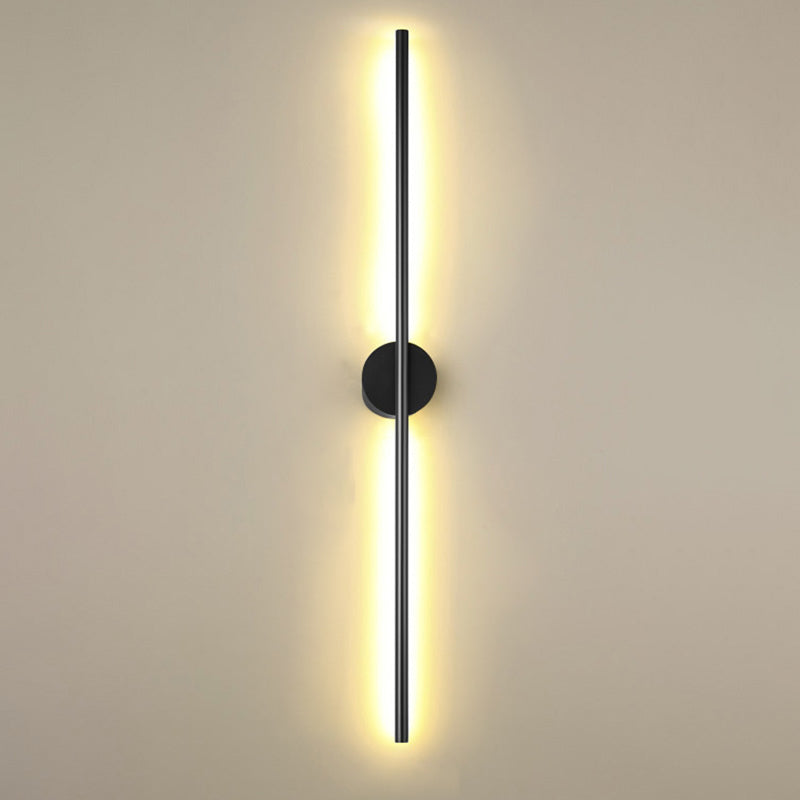 Zwarte Rod LED Wandlamp Licht Eenvoudige Stijl Metaal Wandlamp Licht voor Woonkamer