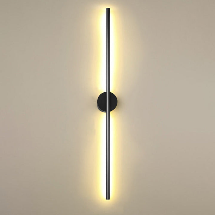 Zwarte Rod LED Wandlamp Licht Eenvoudige Stijl Metaal Wandlamp Licht voor Woonkamer