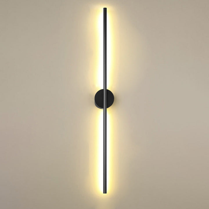 Zwarte Rod LED Wandlamp Licht Eenvoudige Stijl Metaal Wandlamp Licht voor Woonkamer
