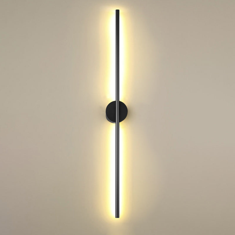 Zwarte Rod LED Wandlamp Licht Eenvoudige Stijl Metaal Wandlamp Licht voor Woonkamer