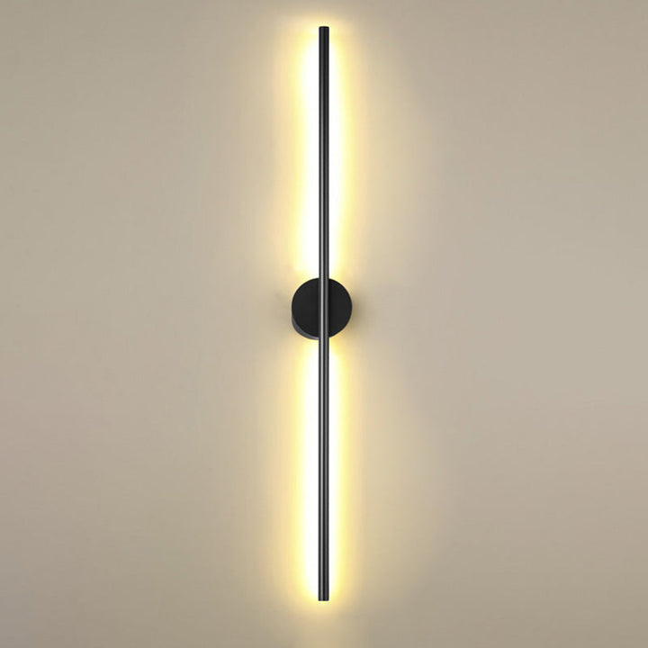 Zwarte Rod LED Wandlamp Licht Eenvoudige Stijl Metaal Wandlamp Licht voor Woonkamer