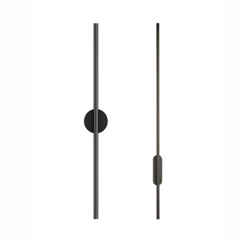 Zwarte Rod LED Wandlamp Licht Eenvoudige Stijl Metaal Wandlamp Licht voor Woonkamer