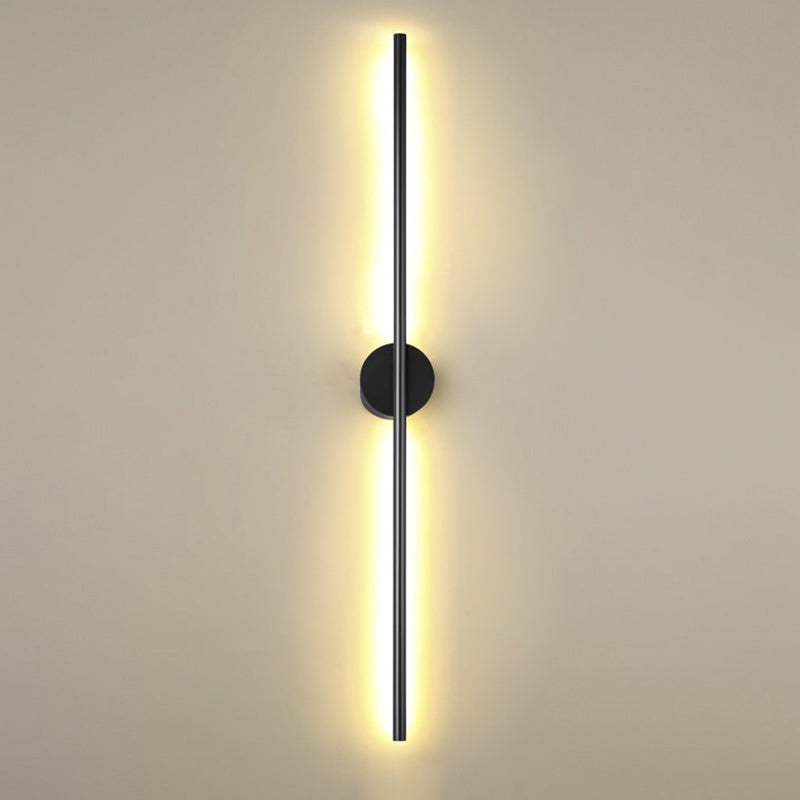 Zwarte Rod LED Wandlamp Licht Eenvoudige Stijl Metaal Wandlamp Licht voor Woonkamer