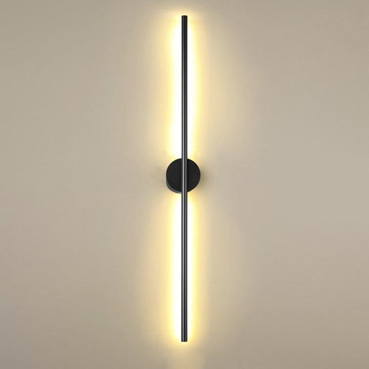 Zwarte Rod LED Wandlamp Licht Eenvoudige Stijl Metaal Wandlamp Licht voor Woonkamer