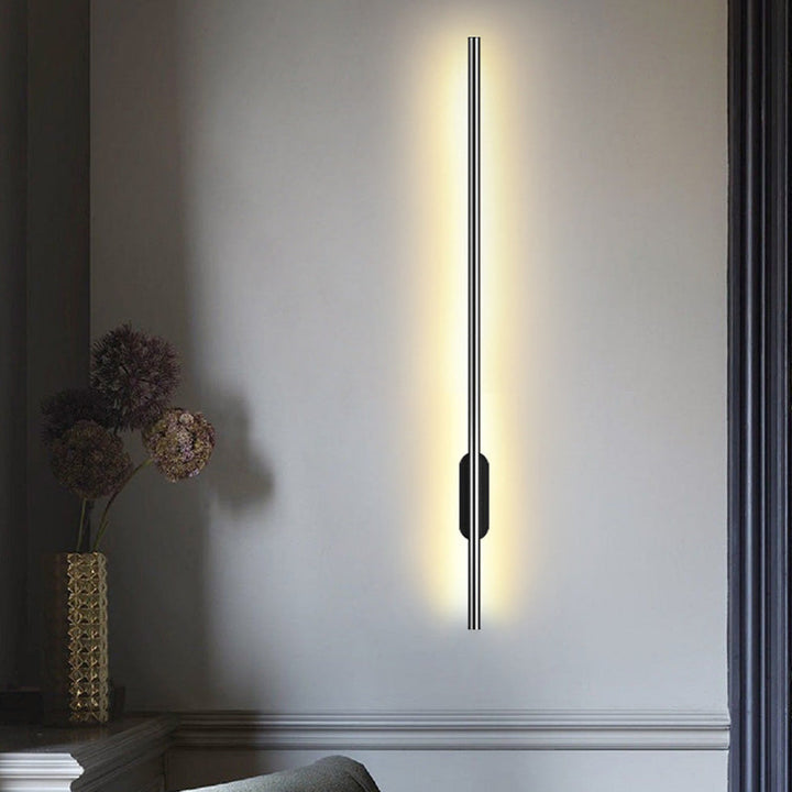 Zwarte Rod LED Wandlamp Licht Eenvoudige Stijl Metaal Wandlamp Licht voor Woonkamer