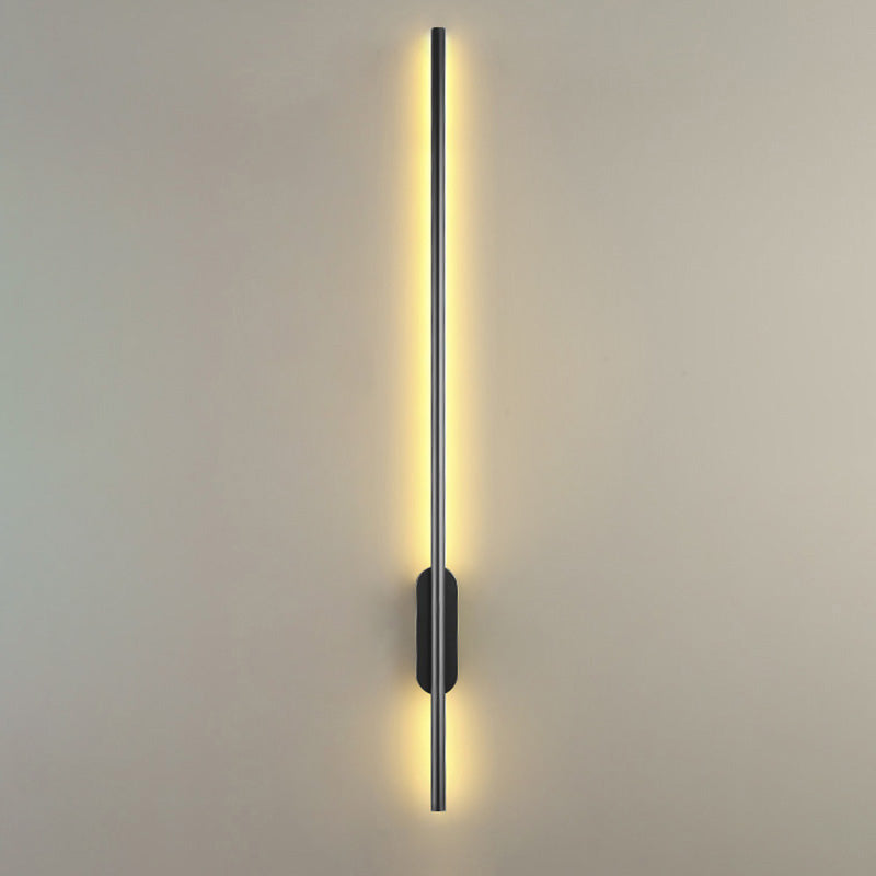 Zwarte Rod LED Wandlamp Licht Eenvoudige Stijl Metaal Wandlamp Licht voor Woonkamer