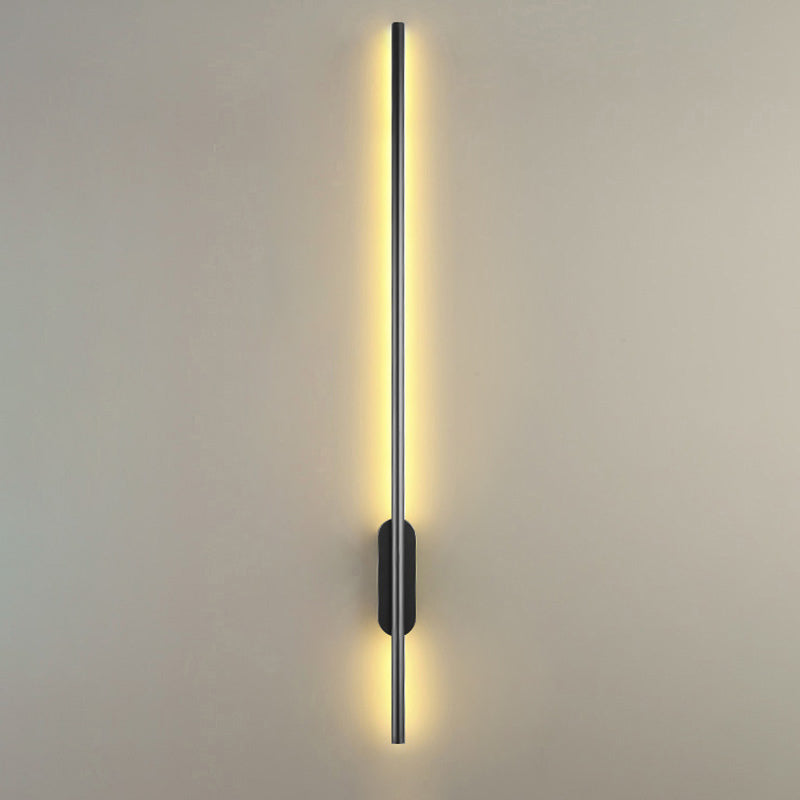 Zwarte Rod LED Wandlamp Licht Eenvoudige Stijl Metaal Wandlamp Licht voor Woonkamer