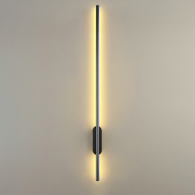Zwarte Rod LED Wandlamp Licht Eenvoudige Stijl Metaal Wandlamp Licht voor Woonkamer