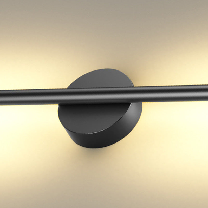 Zwarte Rod LED Wandlamp Licht Eenvoudige Stijl Metaal Wandlamp Licht voor Woonkamer