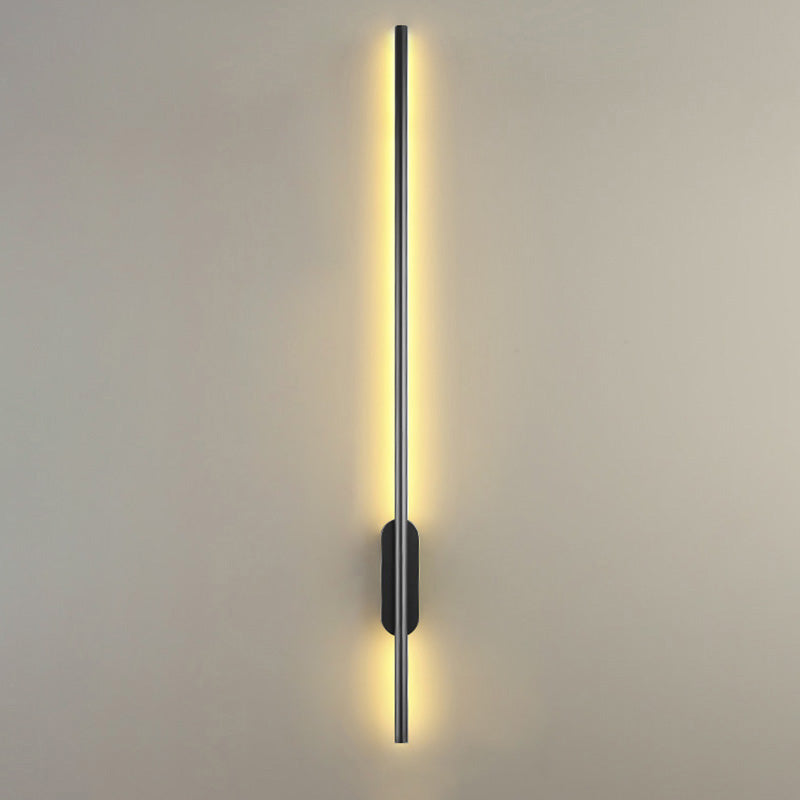 Zwarte Rod LED Wandlamp Licht Eenvoudige Stijl Metaal Wandlamp Licht voor Woonkamer