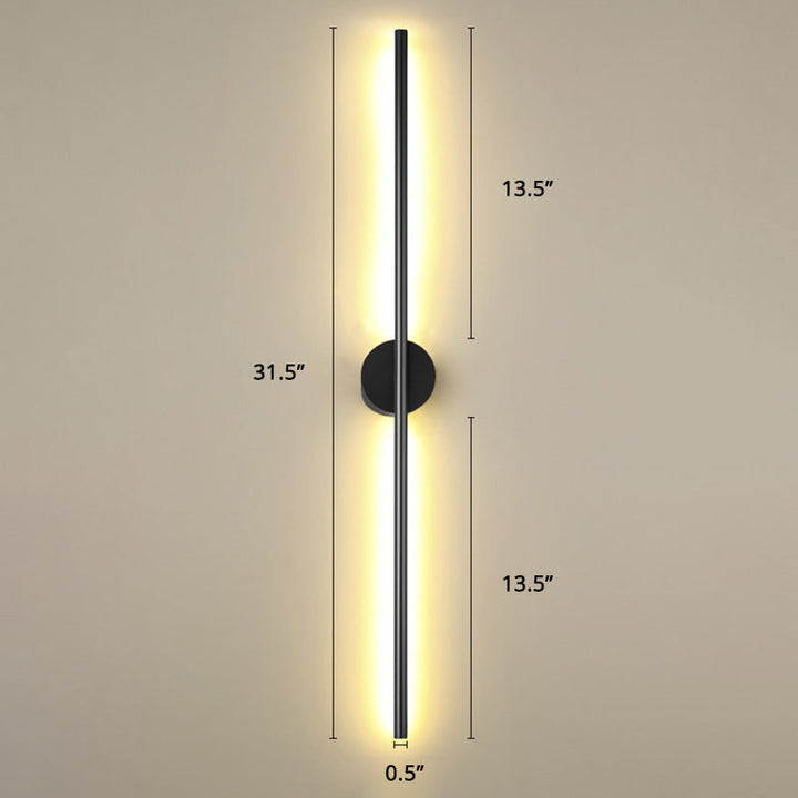 Zwarte Rod LED Wandlamp Licht Eenvoudige Stijl Metaal Wandlamp Licht voor Woonkamer