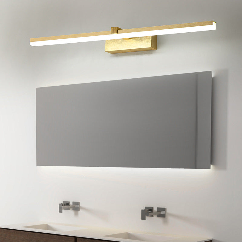 Gouden Stift-vormige Badverlichting Eenvoudigheid Metaal LED Wastafelverlichting voor Badkamer