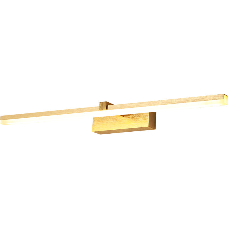Gouden Stift-vormige Badverlichting Eenvoudigheid Metaal LED Wastafelverlichting voor Badkamer