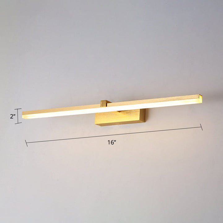 Gouden Stift-vormige Badverlichting Eenvoudigheid Metaal LED Wastafelverlichting voor Badkamer