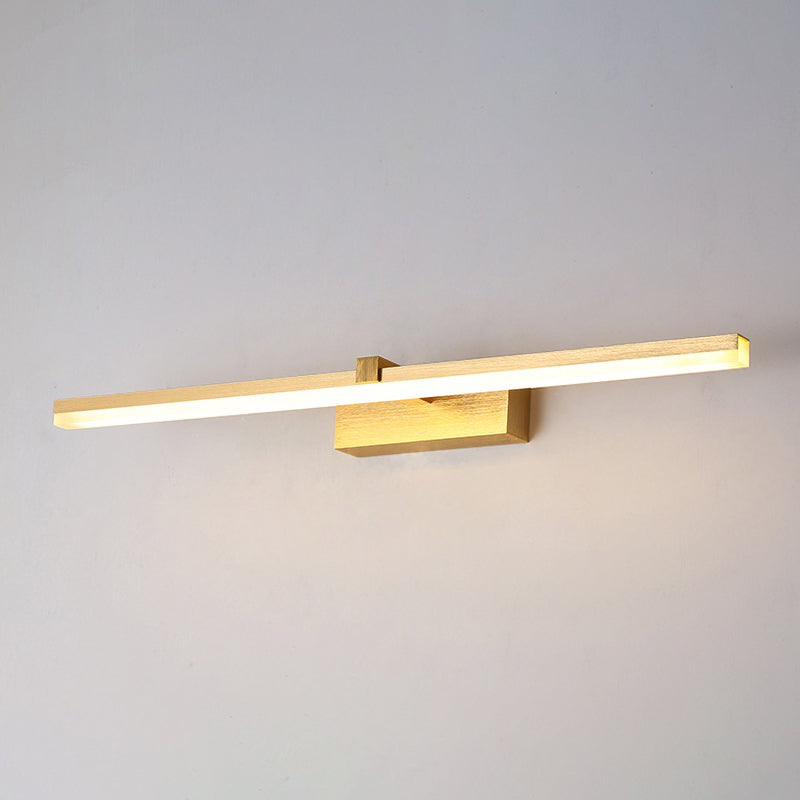 Gouden Stift-vormige Badverlichting Eenvoudigheid Metaal LED Wastafelverlichting voor Badkamer