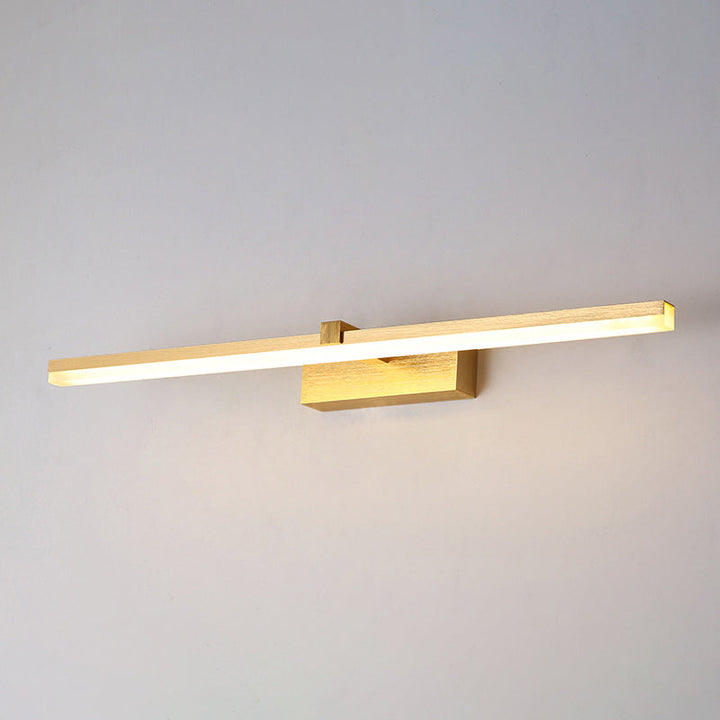Gouden Stift-vormige Badverlichting Eenvoudigheid Metaal LED Wastafelverlichting voor Badkamer