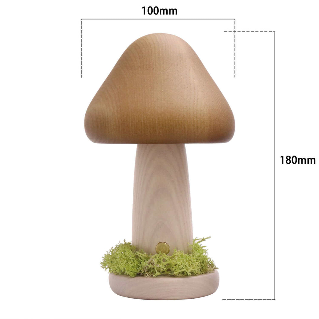 Verdrehte Paddenstoel Nacht Warm Licht Aanraak Slaapkamer Hoofdbord Nachtlampje Beukenhout LED USB Decoratieve Sfeerlampen Woondecoratie