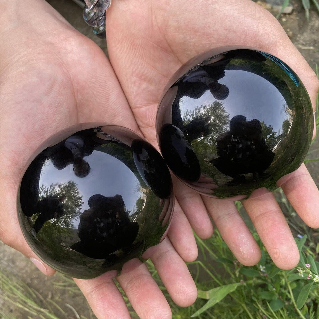 Obsidiaanse kristallen bol decoratie