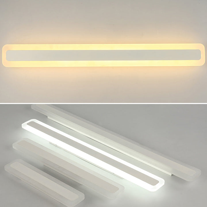 Rechthoekige acryl-LED-wandlamp Nordic waterdichte make-up wandlamp voor de badkamer