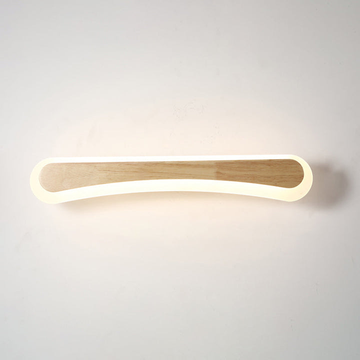 Moderne badkamer wastafellicht hout LED wastafelverlichting in acrylscherm