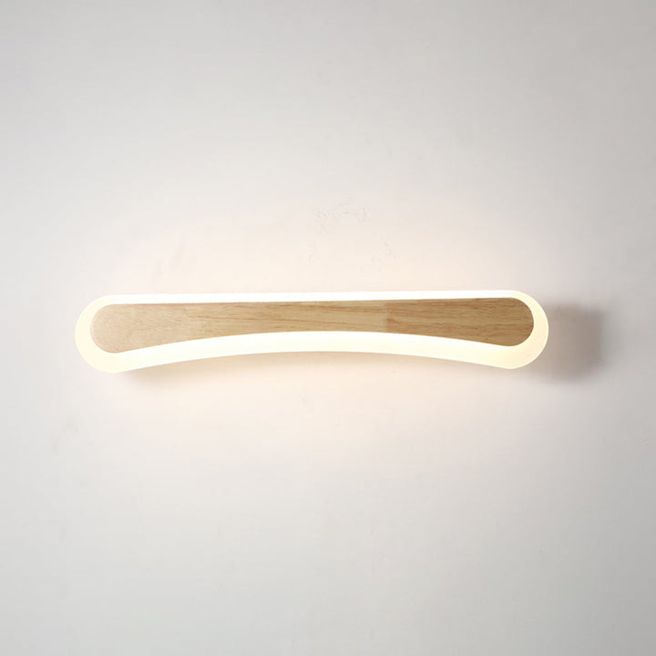 Moderne badkamer wastafellicht hout LED wastafelverlichting in acrylscherm