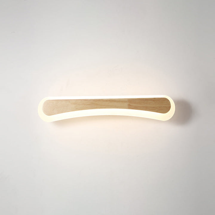 Moderne badkamer wastafellicht hout LED wastafelverlichting in acrylscherm