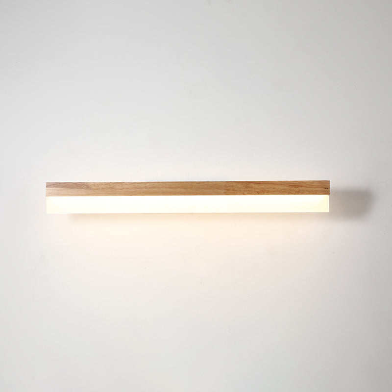 Moderne badkamer wastafellicht hout LED wastafelverlichting in acrylscherm
