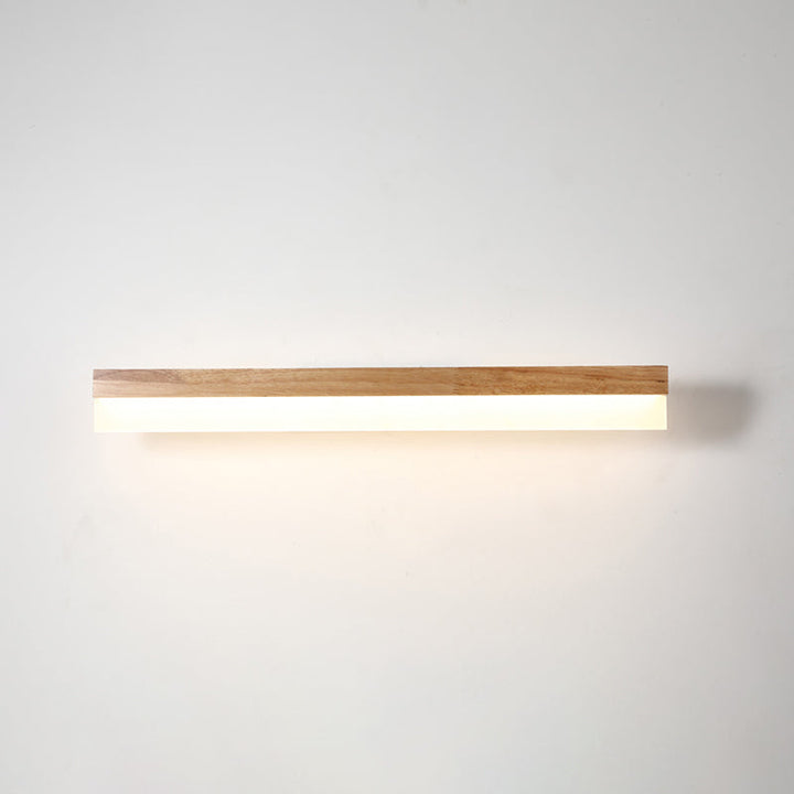 Moderne badkamer wastafellicht hout LED wastafelverlichting in acrylscherm