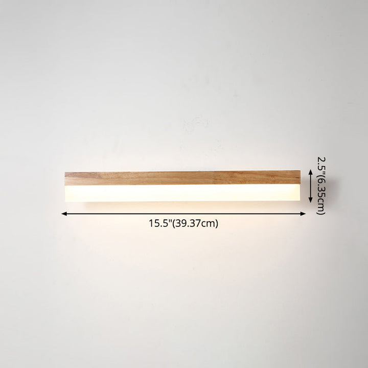 Moderne badkamer wastafellicht hout LED wastafelverlichting in acrylscherm