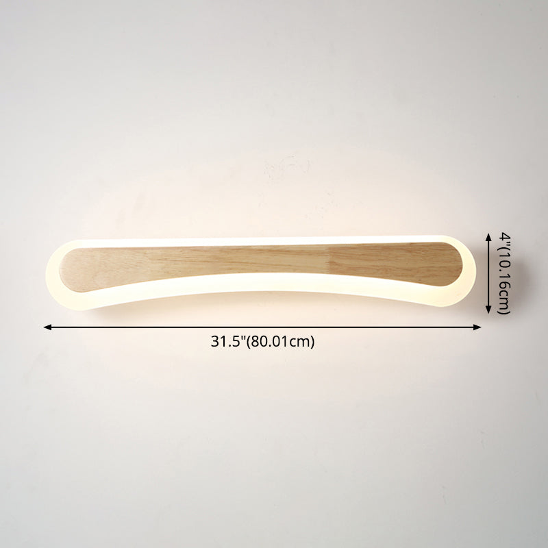 Moderne badkamer wastafellicht hout LED wastafelverlichting in acrylscherm