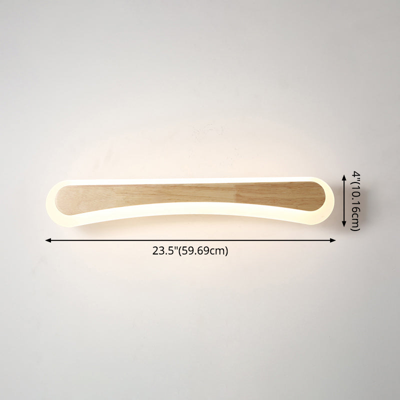 Moderne badkamer wastafellicht hout LED wastafelverlichting in acrylscherm