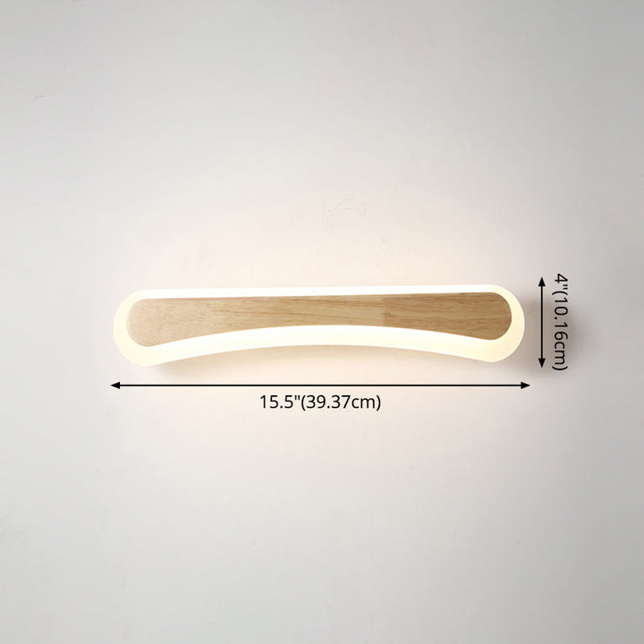 Moderne badkamer wastafellicht hout LED wastafelverlichting in acrylscherm