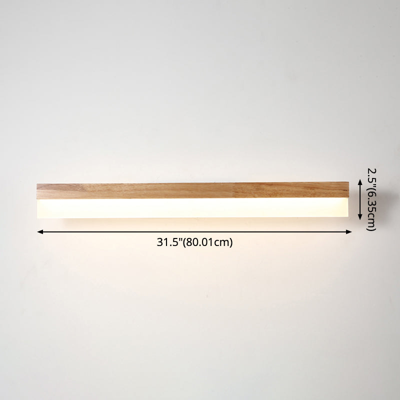 Moderne badkamer wastafellicht hout LED wastafelverlichting in acrylscherm