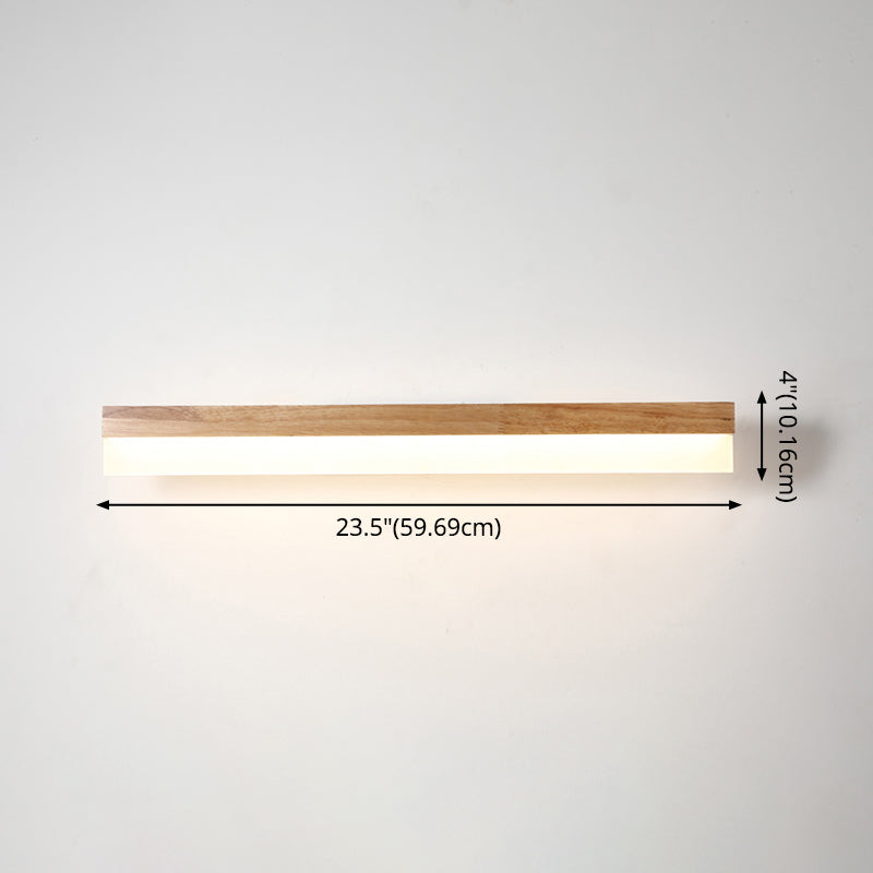Moderne badkamer wastafellicht hout LED wastafelverlichting in acrylscherm