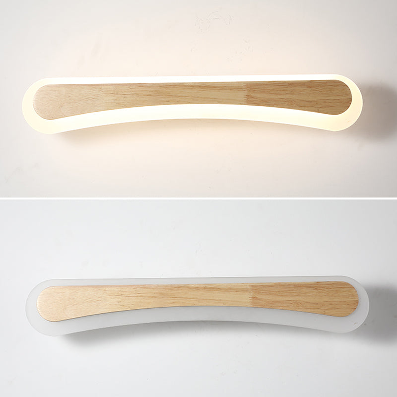 Moderne badkamer wastafellicht hout LED wastafelverlichting in acrylscherm