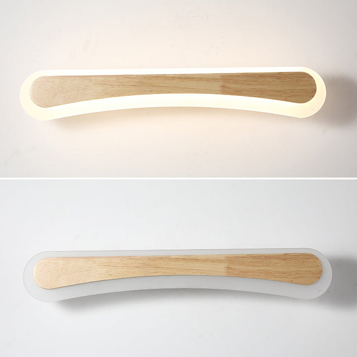 Moderne badkamer wastafellicht hout LED wastafelverlichting in acrylscherm
