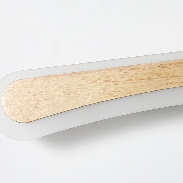 Moderne badkamer wastafellicht hout LED wastafelverlichting in acrylscherm