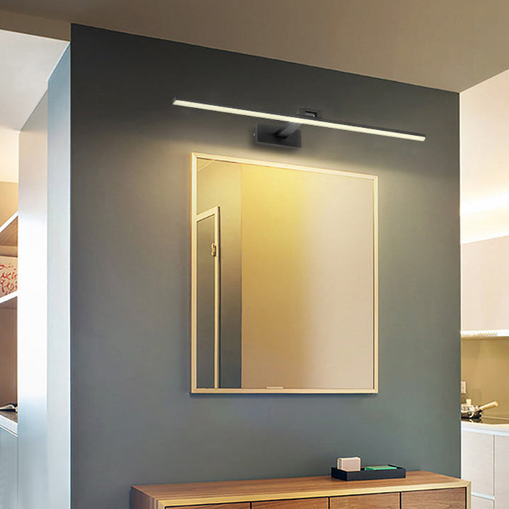 Lineaire LED-Spiegellampen Moderne minimalistische stijl Metaal Enkele Spiegellamp